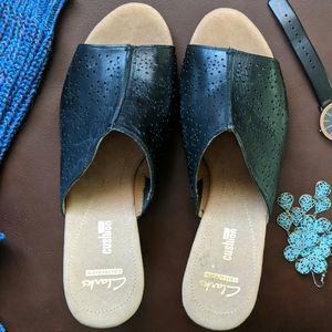 Clark's soft cushion Helio leather wedgesUS9 EUR40